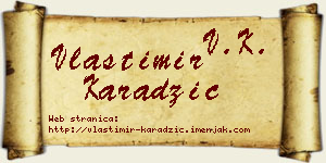 Vlastimir Karadžić vizit kartica